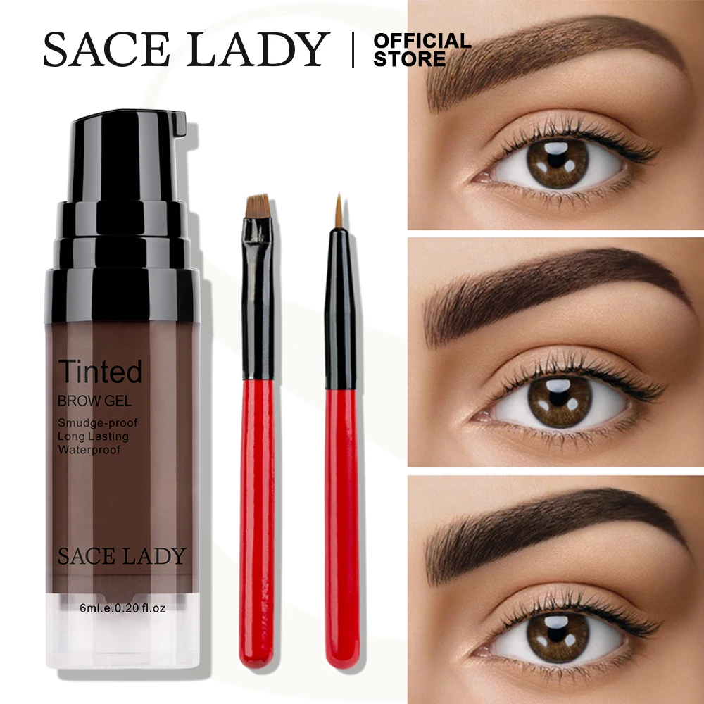 SACE LADY 6 цветов гель для бровей из хны водостойкая краска набор кистей макияжа