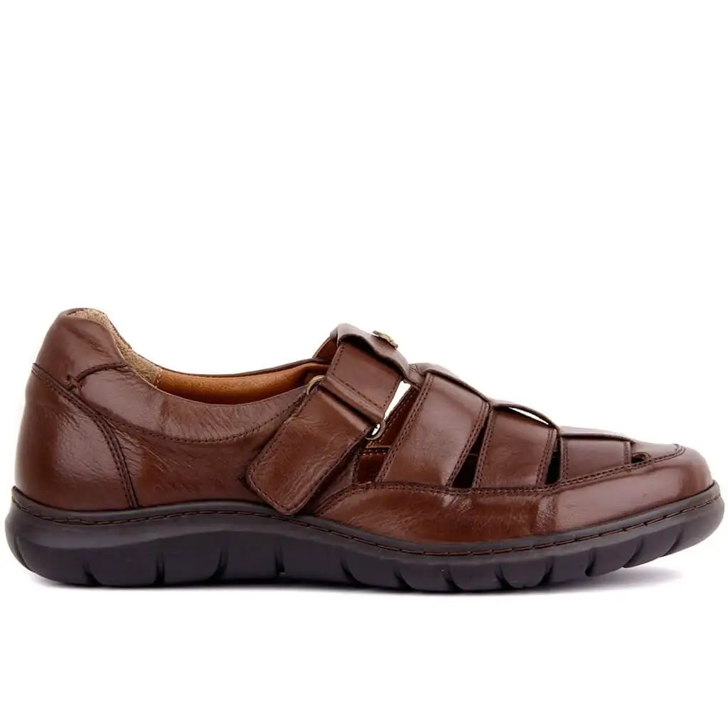 

Sail Lakers-Brown Leather Men 'S Sandals
