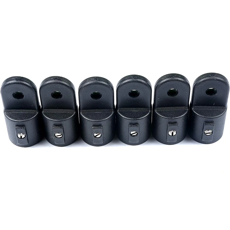 6Pcs Boat Fittings Top Cover Cap Eye End Nylon Black Outside for 7/8 Inch Outside for 7/8 inch Tube