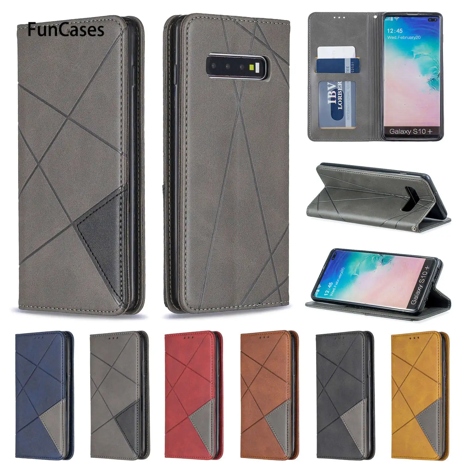 Ретро Флип-кошелек чехол для samsung S10 Plus силиконовые чехлы Galaxy hoesje | Мобильные