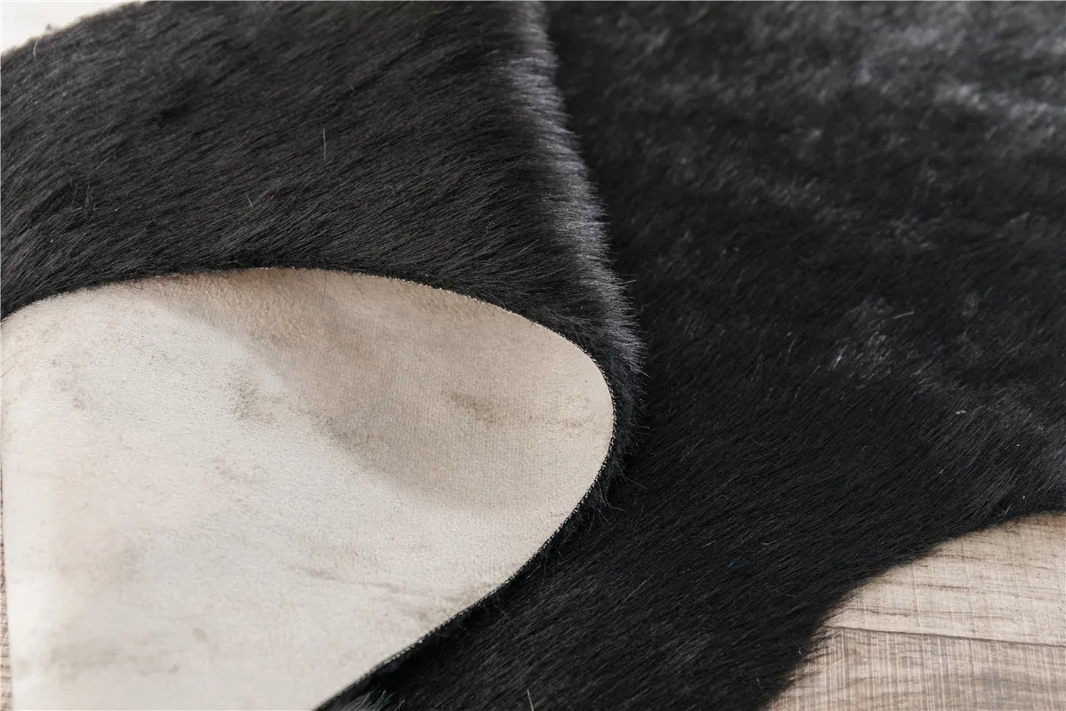 New White Black Cow Faux Zebra Skin Cowhide Carpet Big Size Brown  Imitation Leather Natural Stripe Cowskin Mat 3