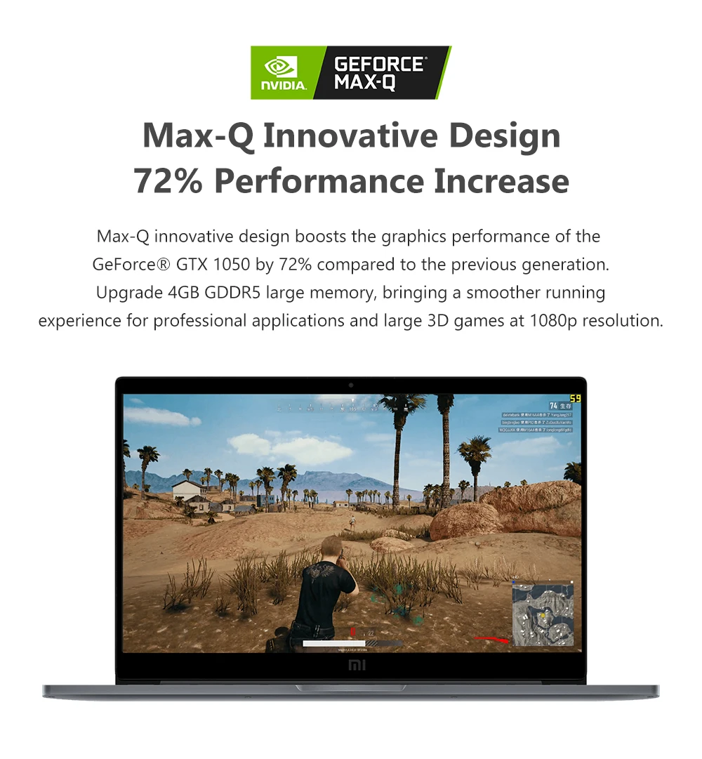 Ноутбук Xiaomi Pro 15,6 дюймов GTX 1050 Max-Q 4 ГБ GDDR5 Ноутбук игровой офисный компьютер I5 8G/I7 16G Профессиональный ноутбук