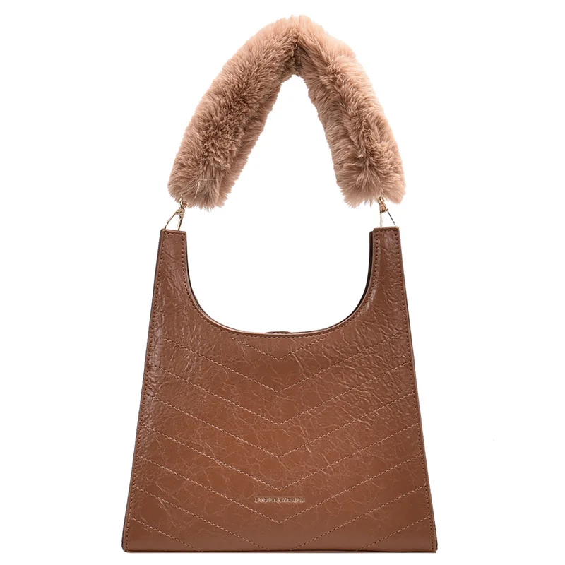 

Autumn And Winter Small Bag Women's 2019 New Style Fashion Korean-style Shoulder Furry Handbag Versatile Simple Online Celebrity