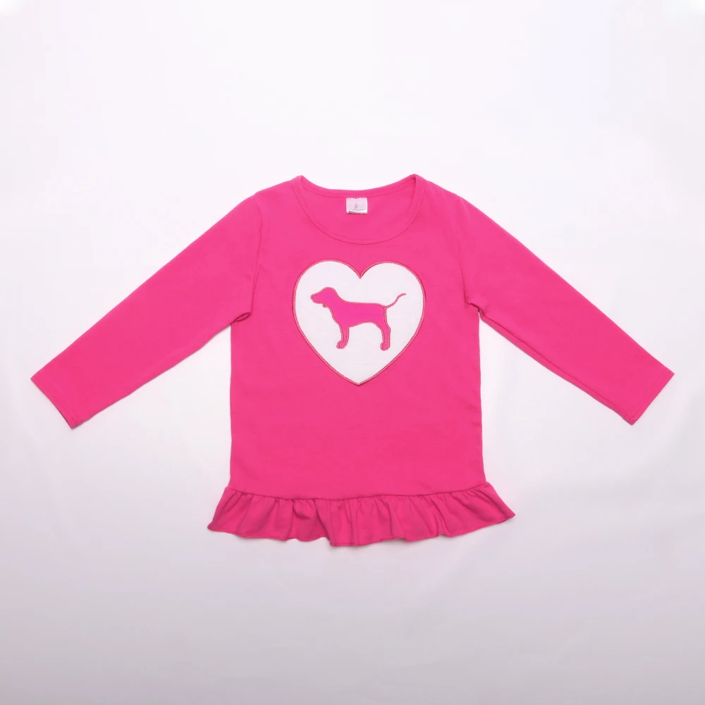 Милая детская одежда на День Святого Валентина; длинные штаны с рюшами и принтом в виде сердца; модный детский комплект; одежда для маленьких девочек
