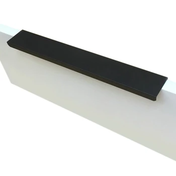 

Fashion Black Hidden Cabinet Handles Zinc Alloy Kitchen Cupboard Pulls Drawer Knobs Furniture Bedroom Door Handle Hardware