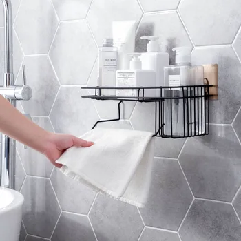 

Bathroom Shelf Storage Rack Shower Caddy Towel Holder Hanger Bath Basket Soap Cosmetic Shampoo Holder Organizer Wall Shelves
