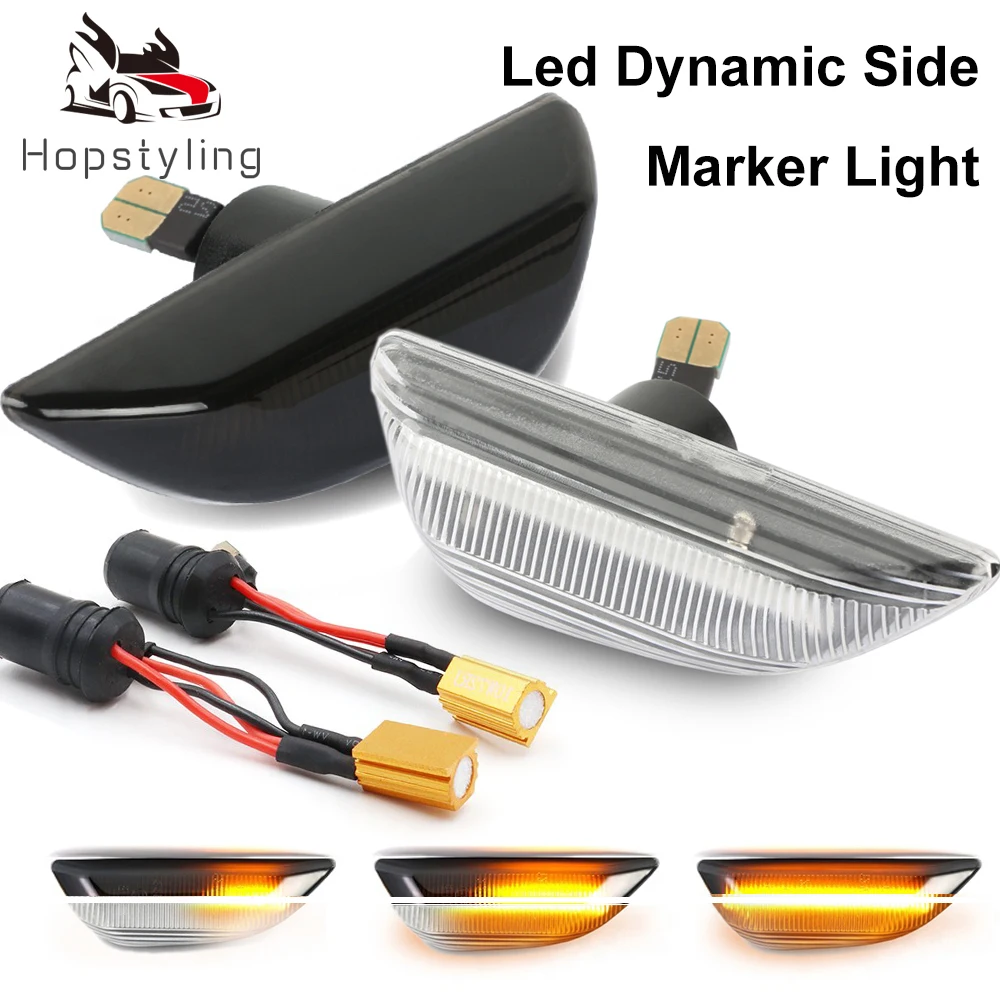 

2PCS Dynamic LED Side Marker Lights Flowing Turn Signal Light Panel Lamp for Buick Encore Chevrolet Trax Opel Mokka X