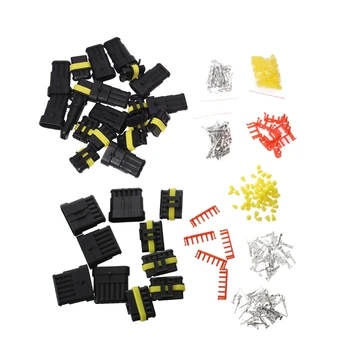 

10pcs 3 Pin Way Waterproof Electrical Wire Connector Plug & 5 set 6 Pin Way Waterproof Electrical Wire Connector Plug