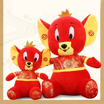 

2020 Rat Year Kawaii China Dress Mascot Rat Plush Mouse in Tang suit Soft Toys Chinese New Year Party Decoration Gift Plush Toy