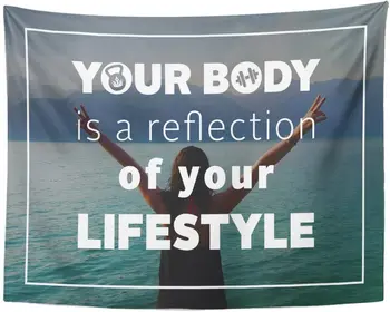 

Tapestry Life Fitness Motivation Better Body Bodybuilder Bodybuilding Tapestries Wall Hanging for Living Room Bedroom Dorm