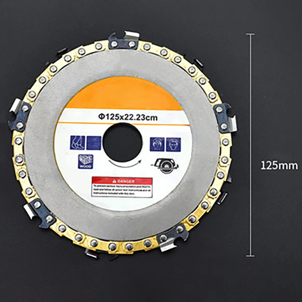 115/125MM Wood Carving Disc Woodworking Chain Grinder Chain Saws Disc Chain Plate Tools Multi-Functional Angle Grinding Tool