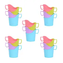 20 шт термостойкий держатель для стаканчиков одноразовая бумажная подставка для стаканчиков анти-обжигающая Крышка для стаканов защита рук(случайный цвет