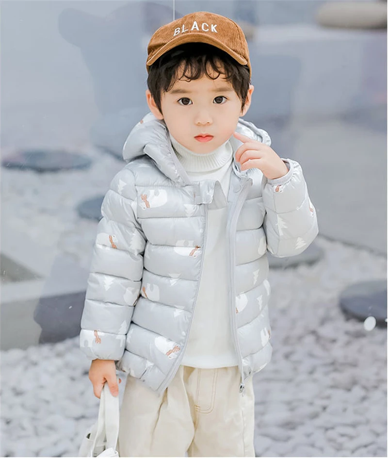 Детское пальто; однотонная хлопковая одежда с капюшоном для девочек; Новинка; сезон осень-зима; модные хлопковые куртки для мальчиков; одежда для малышей с имбирным принтом