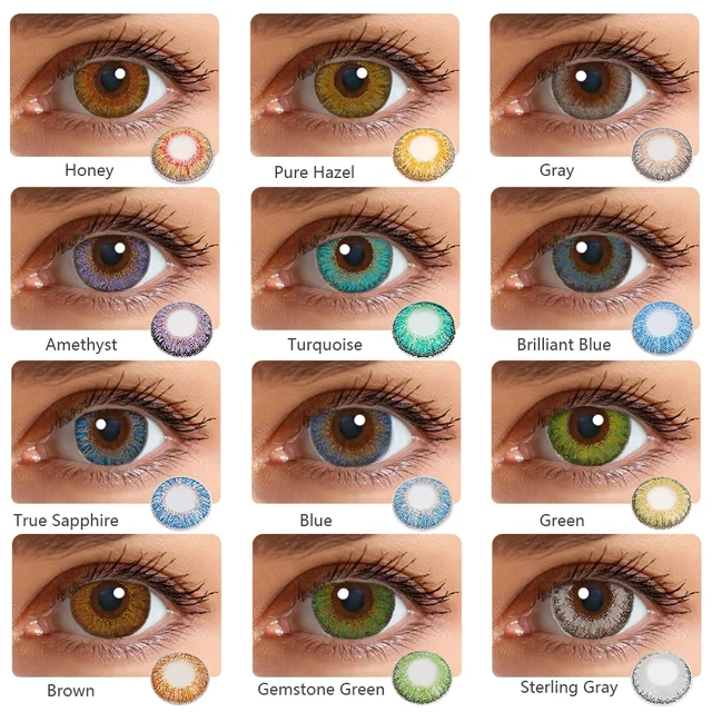 2pcs/pair Uyaai Color Contact Lenses For Eyes Cosmetic Blue Brown Color  Lens Eyes Colored Contacts Lenses Colored Yearly Makeup - Color Contact  Lenses - AliExpress