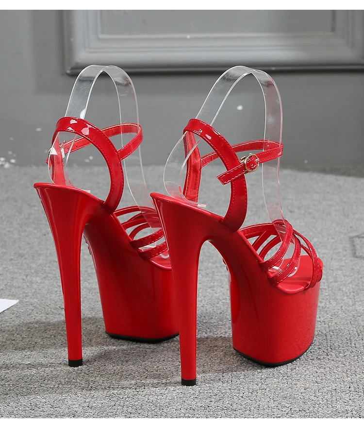 Босоножки на платформе; женская свадебная обувь; коллекция года; пикантные туфли на очень высоком каблуке 16,5 см для вечеринок в ночном клубе; женские босоножки; Цвет Красный