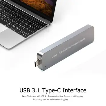 

USB3.1 Type-C to NGFF Nvme SSD Enclosure M.2 M-Key Solid State Drive Mobile Case Freely Expand and Contract Hot Swap