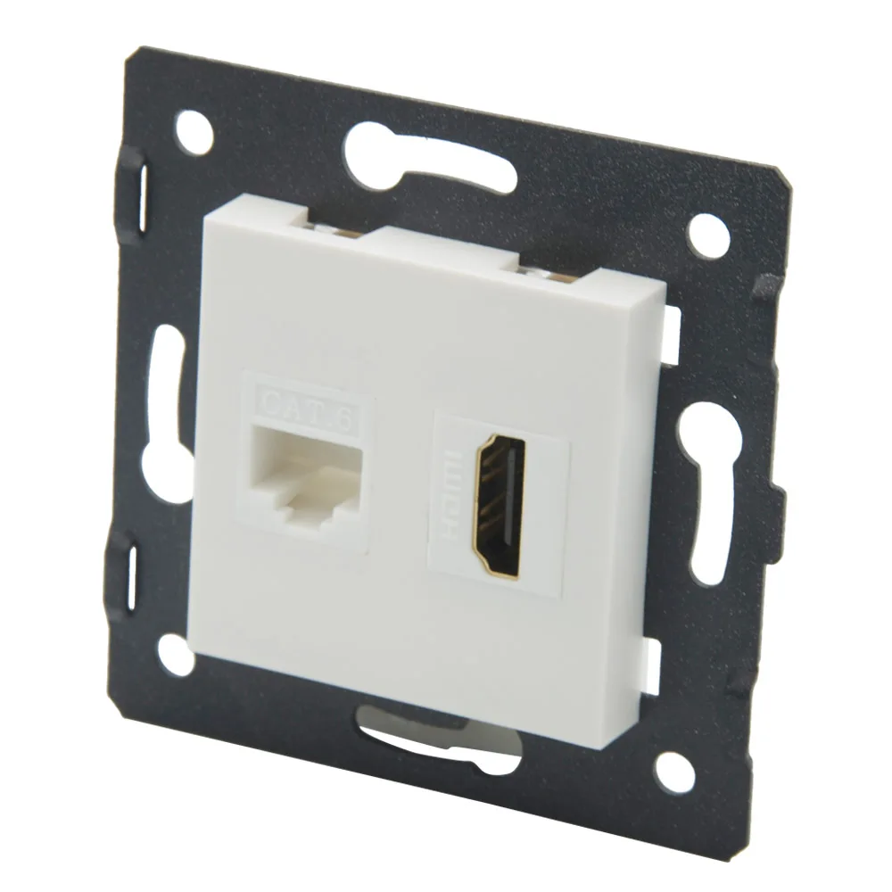 ЕС 80 стиль HDMI CAT6 RJ45 гнездо к гнезду настенная пластина| |