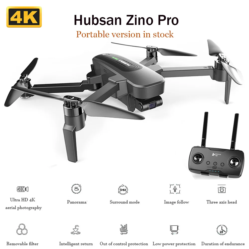 

Hubsan Zino Pro Portable Version Is On Sale Intelligent 4k Drone Long-distance Image Transmission Hd Aerial Photography Dron