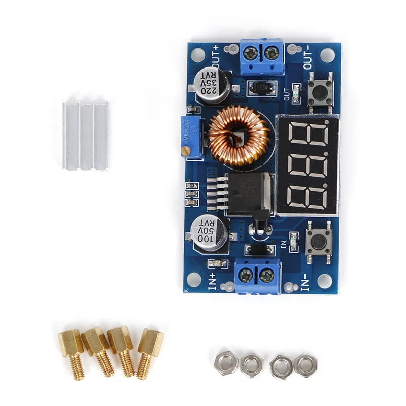 

Adjustable XL4015 5A 75W 4.0-38V to 1.25V-36V DC-DC Converter Step-Down Module