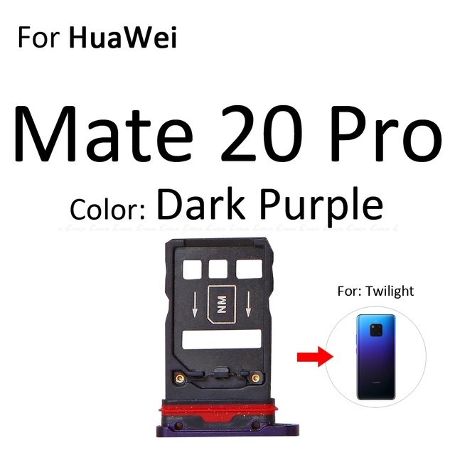 SD / Sim Card Tray Socket Adapter For HuaWei Mate 20 Pro X 20X Lite Connector Holder Slot Reader Container