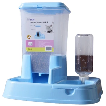 

1 Set Pet Automatic Feeder Dog Cat Drinking Bowl Dog Supplies Large Capacity Dispenser for Dog Water Drinking Cat Feeding-Blue