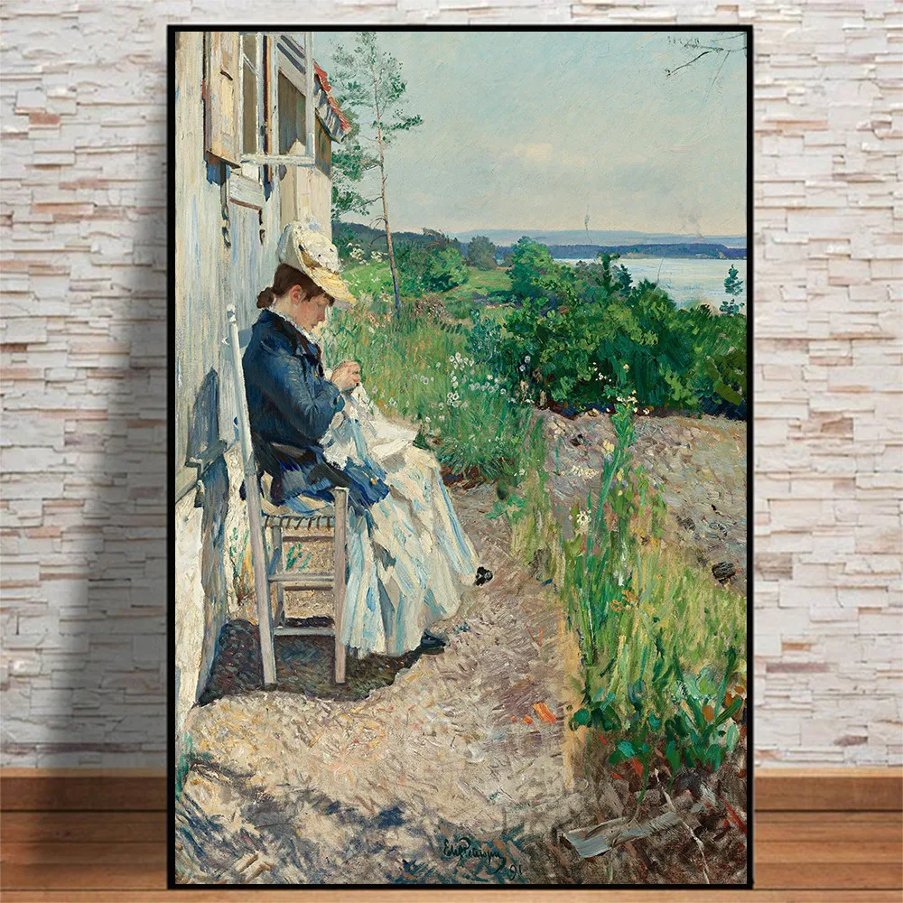 Monet Garden холст картины женские скандинавские акварельные Плакаты для гостиной