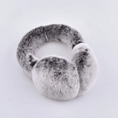 Coffee Frost Натуральный мех кролика Рекс наушники мужские теплые модные wo мужчины Россия зима натуральный мех наушники детские меховые наушники для девочек - Цвет: Coffee Frost