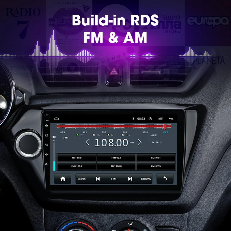 2Din Android 8,1 4G+ WiFi Автомобильный Радио Мультимедийный dvd-плеер gps навигация для Kia RIO 3 2011- стерео 2.5D+ ips 2G+ 3 2G головное устройство