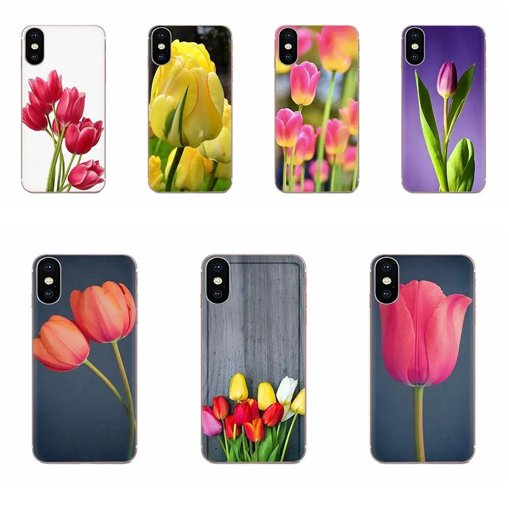Мягкий цветочный тюльпан под заказ для Huawei P7 P8 P9 P10 P20 P30 Lite Mini Plus Pro Y9 Prime P Smart Z 2018 2019 |