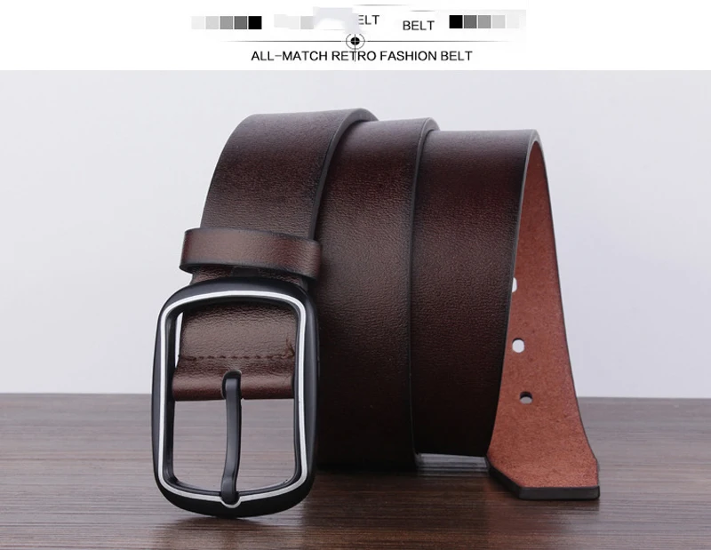 new retro wild men's belt gun black sun buckle belt youth decorative belt