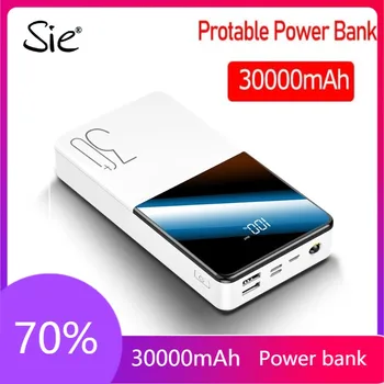 30000mah電源銀行ポータブル外部バッテリー双方向急速充電ポータブルpowerbank充電器iphoneサムスンxiaomi