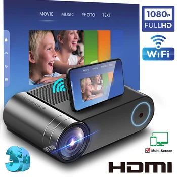 

New YG550 native projector 1280x720 mini LED 7000 lumens Portable YG551 WiFi Multi-screen video projector 3D VGA HDMI Proyector