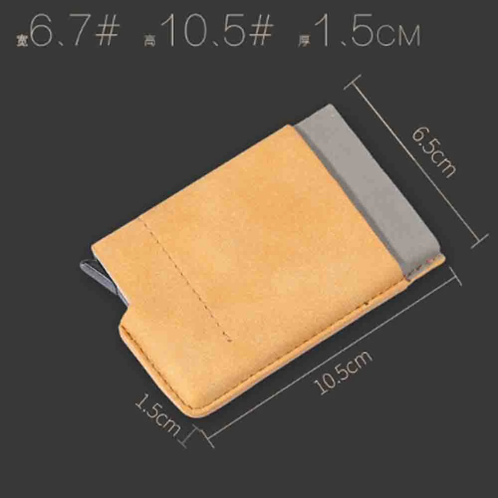 Mobile Phone Credit Card With Elasticity Back Pouch ID Credit Card Holder Mini Slim Wallet Automatic Pop Up Bank Card Case 826