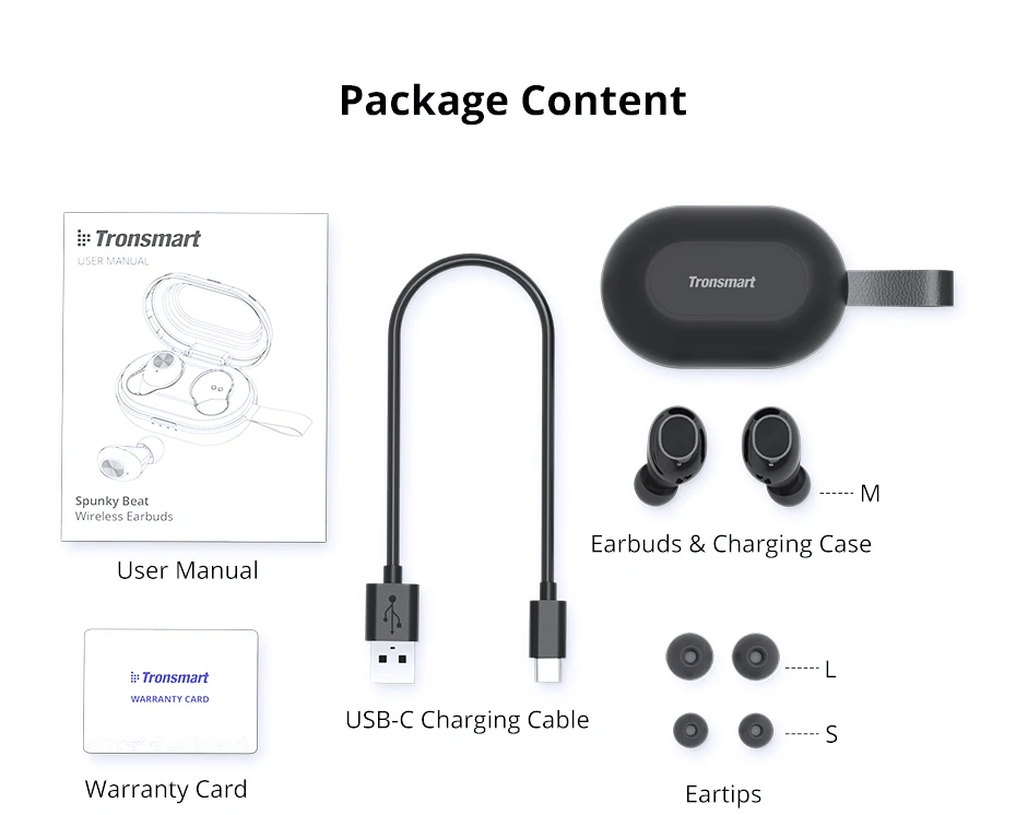 Tronsmart Spunky Beat Bluetooth TWS наушники беспроводной HDMI наушники с QualcommChip, CVC 8,0, сенсорное управление, голосовой помощник