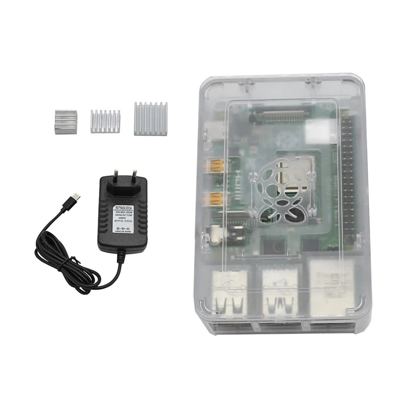 GTBL для Raspberry Pi 4 Модель B ABS чехол 4G RAM макетная плата комплект с прозрачным цветным