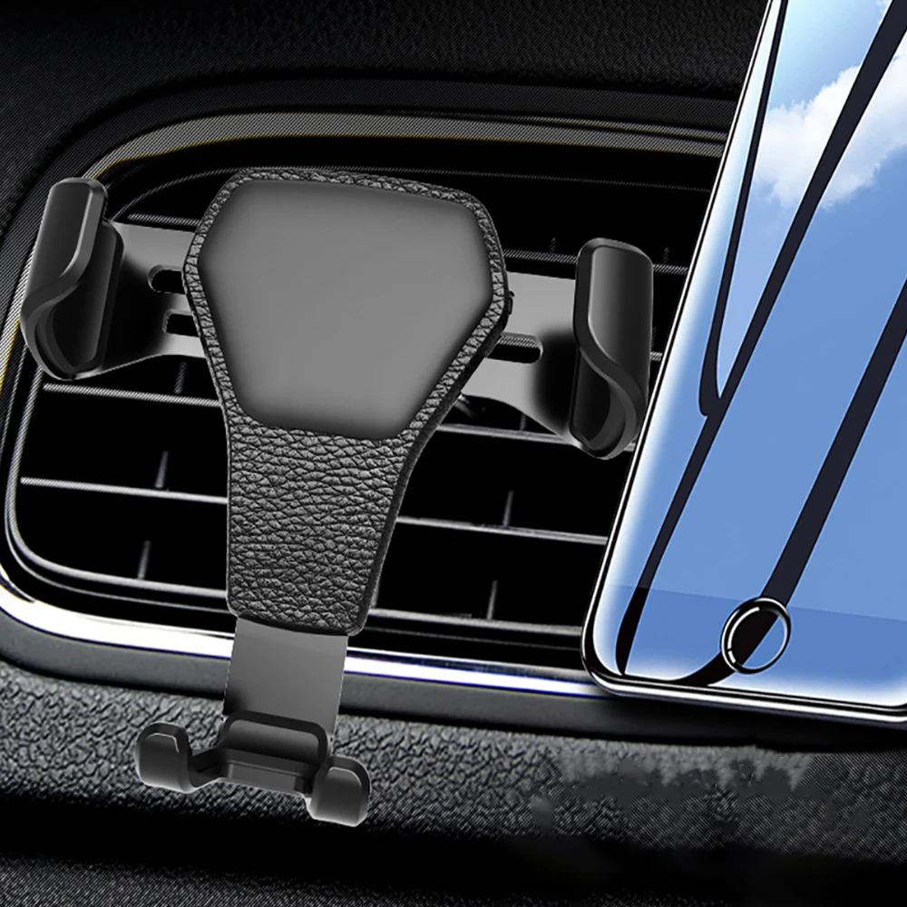 Universal Car Phone Holder Leather Gravity Bracket Air Vent Stand Mount For iPhone 7 8 XS Samsung Support Telephone Voiture |