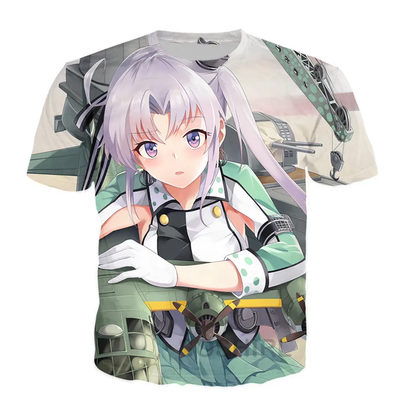 SOSHIRL Warship футболка для девочек хипстерская забавная с аниме игр летние футболки