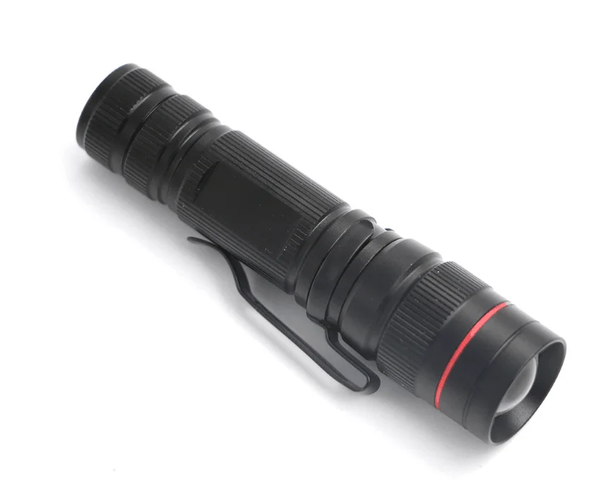 black UV Flashlight 3 Modes Portable Lantern Zoom In LED Flashlight Ultra Violet Invisible Ink Marker Detection Torch Light 1* 1450/AA - Испускаемый цвет: black