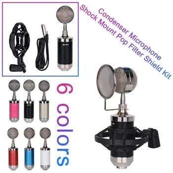 

Mini Condenser Microphone USB Computer Studio Microphone For PC Microphone For Phone Karaoke YouTube Microphone With Sound Card