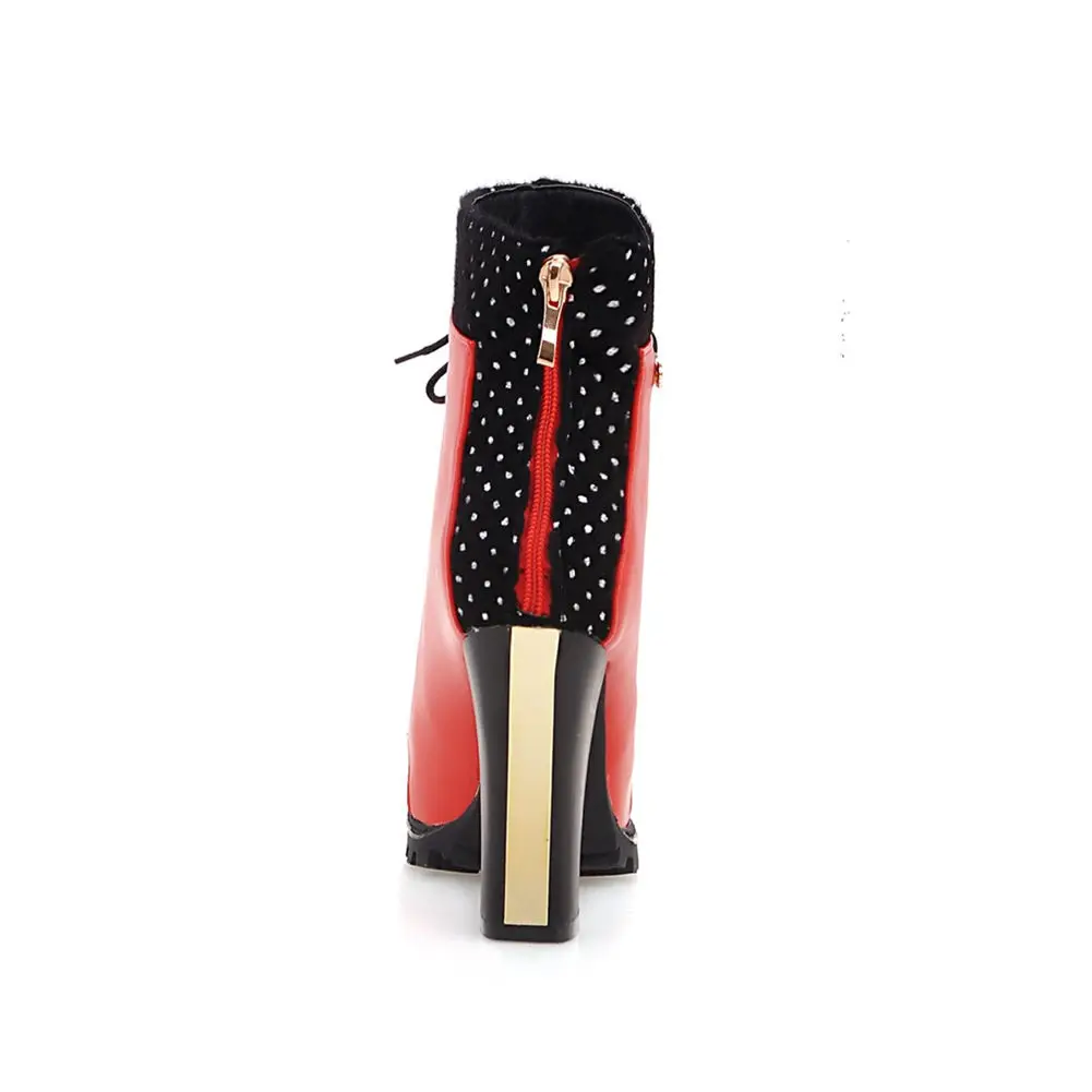 SARAIRIS/ботильоны высокого качества, большие размеры 43 Женская пикантная обувь на высоком каблуке и платформе для вечеринок женские ботинки