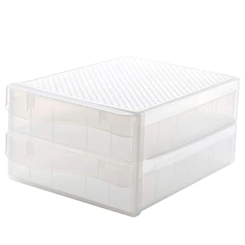 

Grid Large Capacity Egg Holder for Refrigerator, Household Egg Fresh Storage Box for Fridge, Multi-Layer Chicken Egg Box