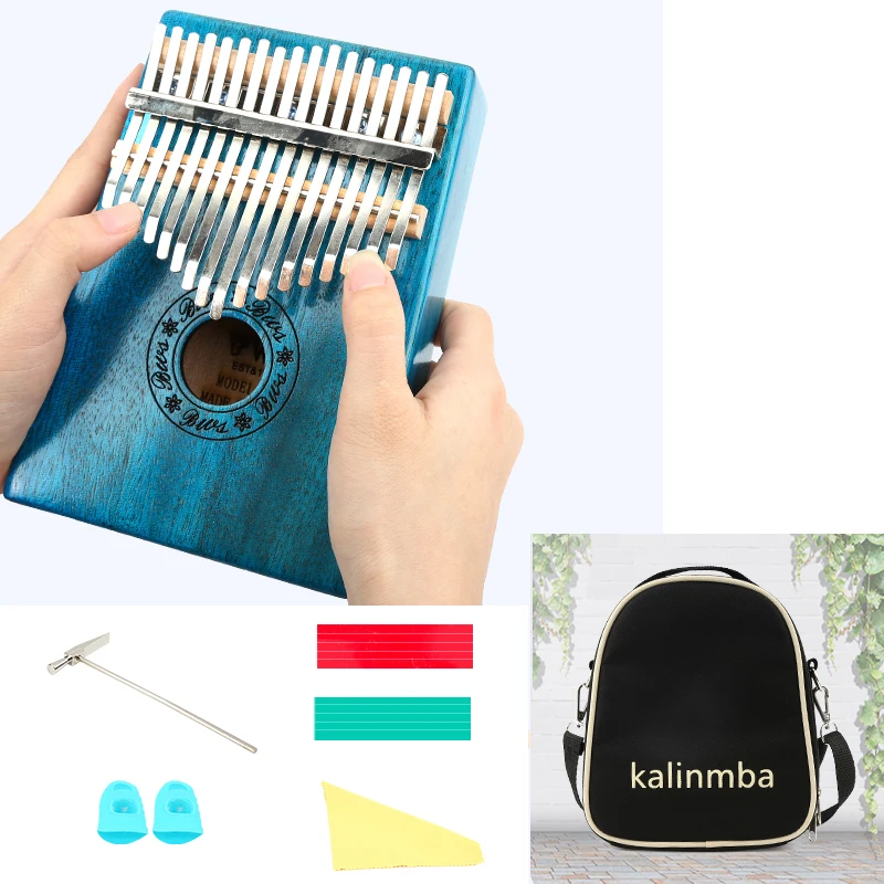 

17 Key Kalimba African Solid Mahogany Thumb Finger Piano Sanza 17 keys Solid Wood Kalimba Mbira Thumb Free Shipping Kalimba