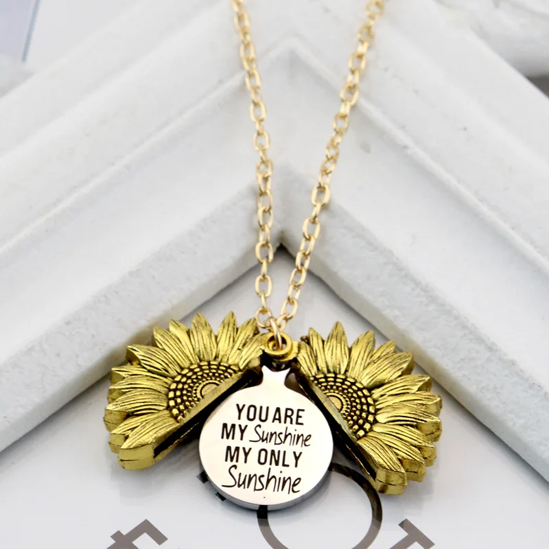 Sunflower 'You Are My Sunshine' Pendant Necklace - Sunflower Related Gifts  – Seeds4Bees Ltd