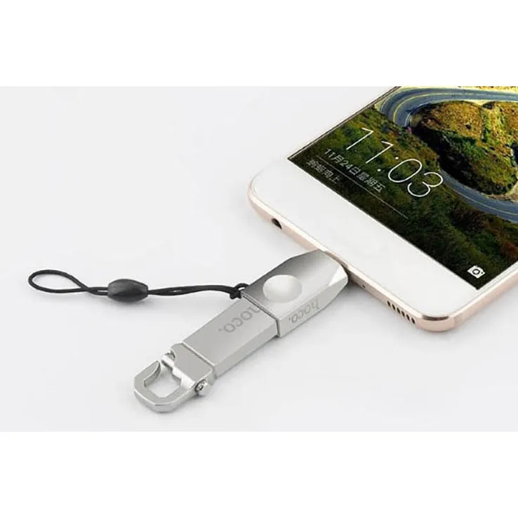 Переходник HOCO UA9 Type-C OTG adapter серебро