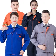 Spring and Autumn Long Sleeved Work Clothes Men's Suit Work Clothes Labor Protection Clothes Auto Repair Welding Clothes