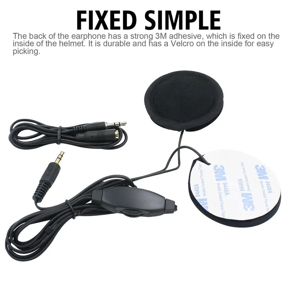 Motorcycle Helmet earphone Accessories With adhesive and velcro music headphones