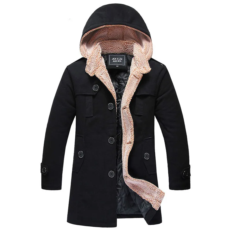 

2019 Men's Winter Tactical Hooded Fleece Wool Jackets Coats Male Thicken Warm Cotton-Padded Jacket Men Hooded Windbreaker Parka