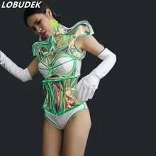 Флуоресцентный свет blink 5 шт. комплекты SexyBar вечерние DJ DS костюм для женщин певец ночной клуб представление сценические наряды танцевальное шоу