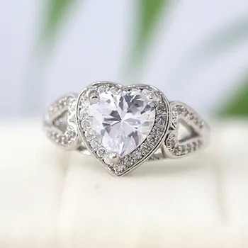 

Topaz Ring Colorless Gemstone Ring 18k Gold Plated Ring Cooper Ring Holiday Gift Ring CZ Ring CZ Diamond Ring Gemstone Ring Hear