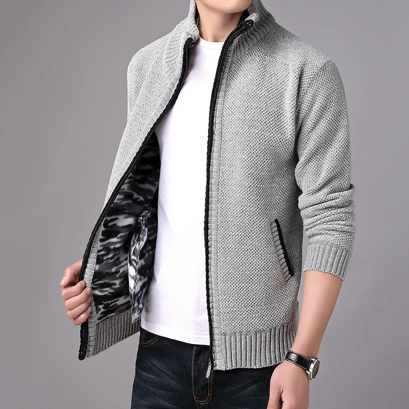

Chenille Autumn And Winter Korean-style Men's Sweater Coat Brushed And Thick Sweater Jacket MEN'S Wear Sweater Cardigan Men